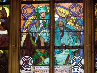 Cattedrale di S. Vito Praga, le vetrate di Mucha